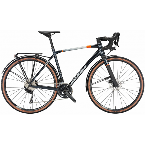 KTM X-STRADA LFC, 20 Gang Kettenschaltung, Herrenfahrrad, Diamant, Modell 2024, 28 Zoll 52 cm ultimate dark blue (grey+burnt orange)