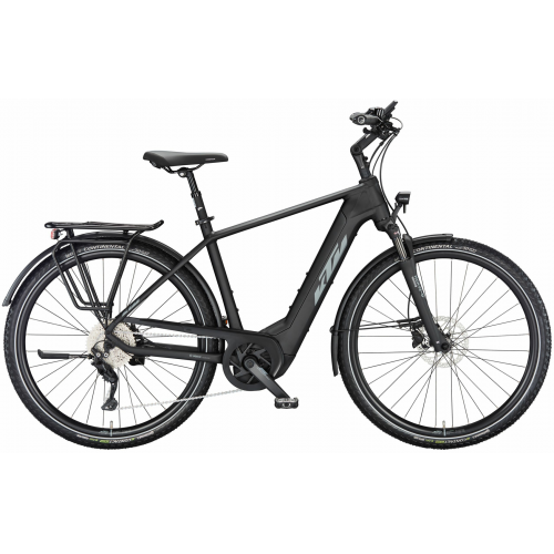 KTM MACINA TOUR CX 610 (625 Wh), 10 Gang Kettenschaltung, Herrenfahrrad, Diamant, Modell 2024, 28 Zoll 56 cm black matt (grey+yellow)