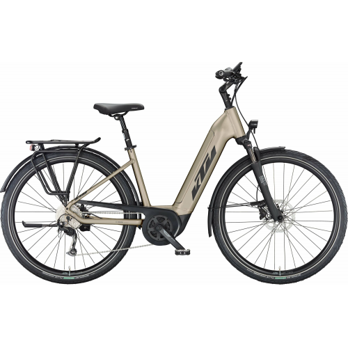 KTM MACINA TOUR P510 (500 Wh), 9 Gang Kettenschaltung, Damenfahrrad, Deep, Modell 2024, 28 Zoll 46 cm oak matt (black+orange)