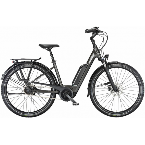 KTM MACINA CENTRAL P510 RT (545 Wh), 5 Gang Nabenschaltung, Damenfahrrad, Deep, Modell 2024, 28 Zoll 43 cm machine grey (silver+green)