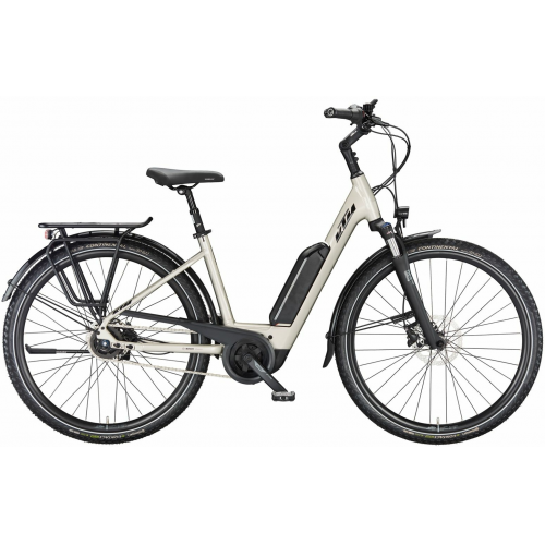 KTM MACINA CENTRAL P510 RT (545 Wh), 5 Gang Nabenschaltung, Damenfahrrad, Deep, Modell 2024, 28 Zoll 46 cm champagne (black+orange)