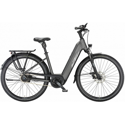 KTM MACINA CITY 610 XL (625 Wh), 5 Gang Kettenschaltung, Damenfahrrad, Deep, Modell 2024, 28 Zoll 56 cm machine grey matt (silver+orange)