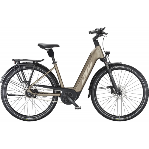 KTM MACINA CITY P610 (625 Wh), 5 Gang Kettenschaltung, Damenfahrrad, Deep, Modell 2023, 28 Zoll 46 cm oak matt (champagne+orange)