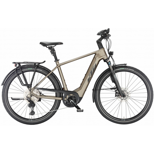 KTM MACINA STYLE 720 ABS (750 Wh), 11 Gang Kettenschaltung, Herrenfahrrad, Diamant, Modell 2024, 29 Zoll 56 cm oak matt (black+orange)