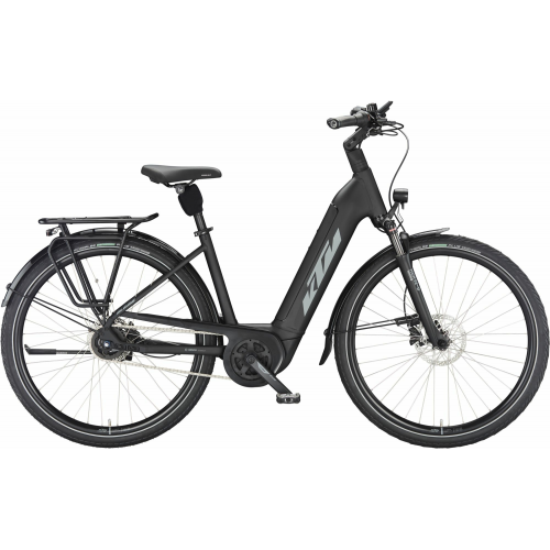 KTM CENTO 5 (500 Wh), 5 Gang Kettenschaltung, Damenfahrrad, Deep, Modell 2024, 28 Zoll 51 cm black matt (grey+green)