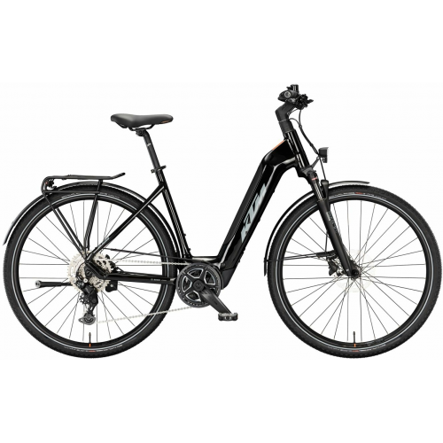 KTM MACINA SPORT SX 20 (400 Wh), 9 Gang Kettenschaltung, Erwachsenenfahrrad, Deep, Modell 2024, 28 Zoll 46 cm flaming black (grey+orange)