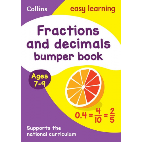 Collins Easy Learning - Fractions & Decimals Bumper Book Ages 7-9