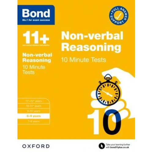 Alison Primrose Bond 11 - Bond 11+: Bond 11+ Non-verbal Reasoning 10 Minute Tests with Answer Support 8-9 years