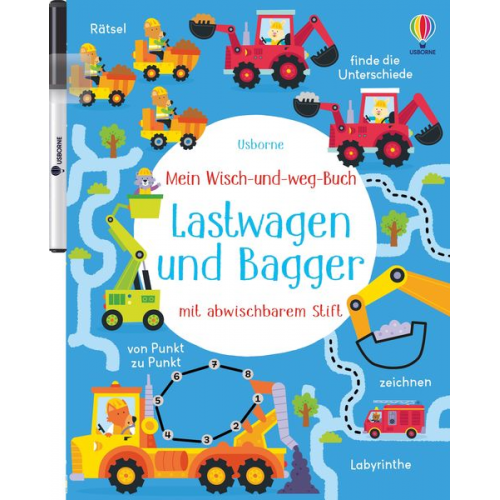 Mein Wisch-und-weg-Buch: Lastwagen und Bagger