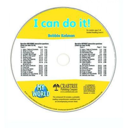 Bobbie Kalman - I Can Do It! - CD Only