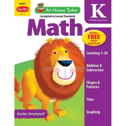 Educational Publishers Evan-Moor - Math Skills, Kindergarten Workbook