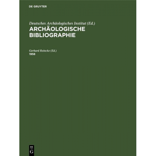 Archäologische Bibliographie / 1956