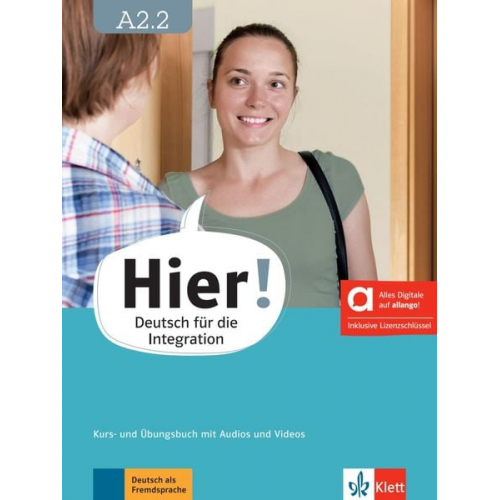 Hier! A2.2 - Hybride Ausgabe allango. Kurs- und Übungsbuch mit Audios und Videos inklusive Lizenzschlüssel allango (24 Monate)