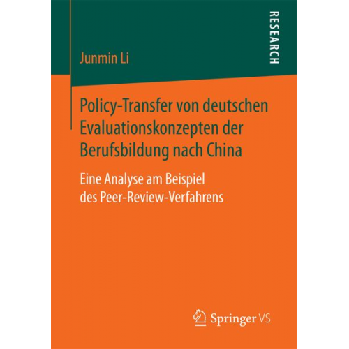 Junmin Li - Policy-Transfer von deutschen Evaluationskonzepten der Berufsbildung nach China