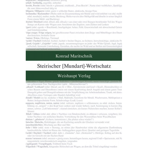 Konrad Maritschnik - Steirischer Mundart-Wortschatz