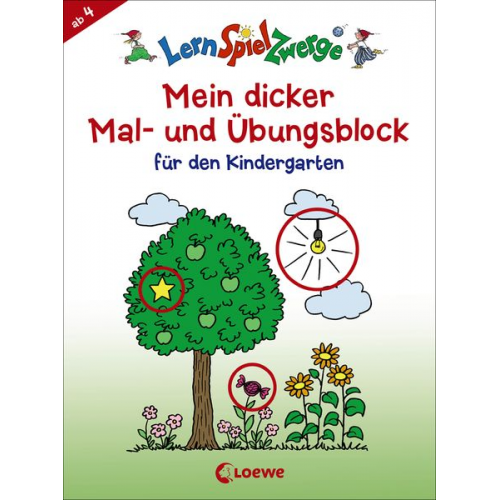 LernSpielZwerge - Mein dicker Mal- und Übungsblock für den Kindergarten