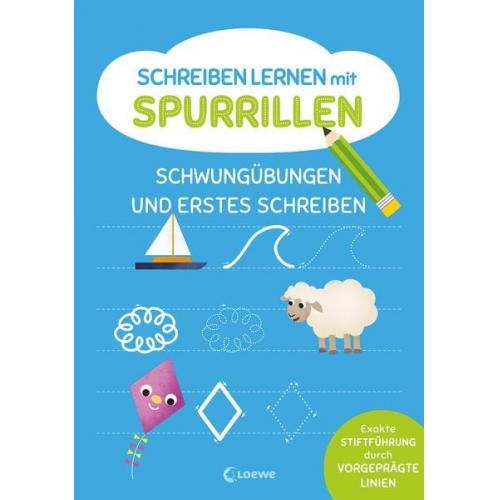 Schreiben lernen mit Spurrillen - Schwungübungen und erstes Schreiben