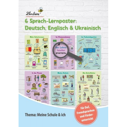 Redaktionsteam - 6 Sprach-Lernposter: Deutsch, Englisch, Ukrainisch