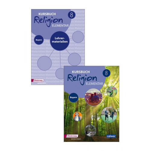 Kombi-Paket: Kursbuch Religion Elementar 8 - Ausgabe 2017 für Bayern. Schulbuch 8 und Lehrermaterial 8