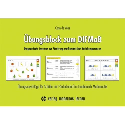 Carin de Vries - Übungsblock zum DIFMaB (Diagnostisches Inventar zur Förderung mathematischer Basiskompetenzen)