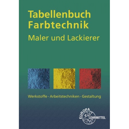 Helmut Sirtl Andreas Fritzsch Thomas Seeger - Sirtl, H: Tabellenbuch Farbtechnik Maler und Lackierer
