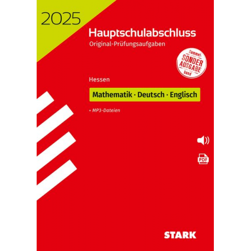 STARK Original-Prüfungen Hauptschulabschluss 2025 - Mathematik, Deutsch, Englisch - Hessen