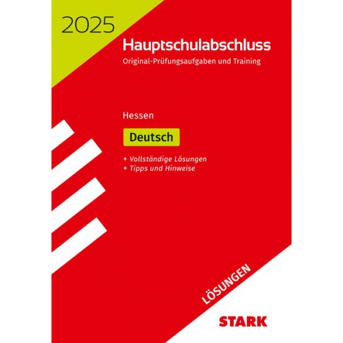 STARK Lösungen zu Original-Prüfungen und Training Hauptschulabschluss 2025 - Deutsch - Hessen