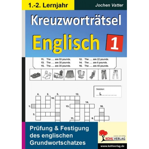 Jochen Vatter - Kreuzworträtsel Englisch / 1.-2. Lernjahr