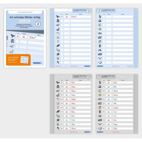 Katrin Langhans - Ich schreibe Wörter richtig - Abreißblock 2 - Lernzielkontrolle - Kurze Wörter