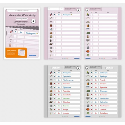 Katrin Langhans - Ich schreibe Wörter richtig - Abreißblock 4 - Lernzielkontrolle - Viersilbige Wörter