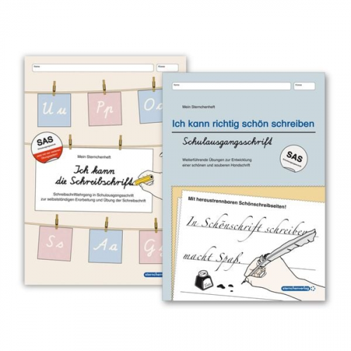 Sternchenverlag GmbH Katrin Langhans - Ich kann die Schreibschrift und Ich kann richtig schön schreiben - Ausgabe Schulausgangsschrift - 2 Hefte