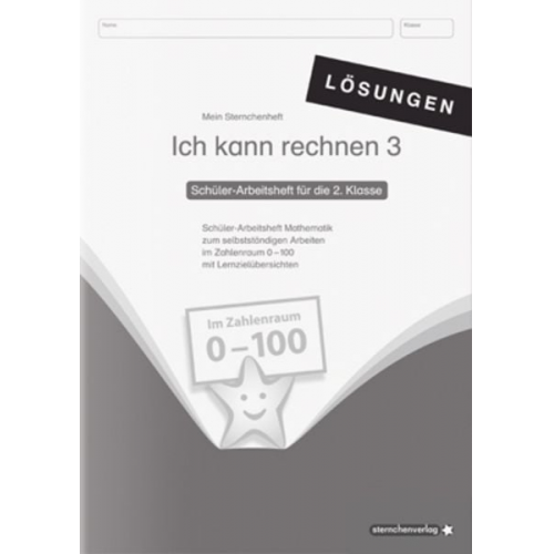 Sternchenverlag GmbH Katrin Langhans - Ich kann rechnen 3. Lösungen