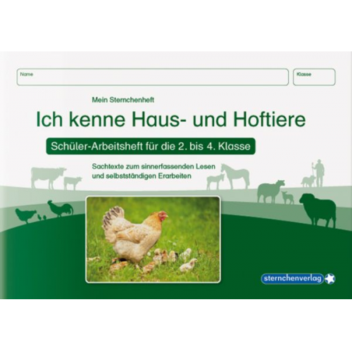 Sternchenverlag GmbH Katrin Langhans - Ich kenne Haus- und Hoftiere - Schülerarbeitsheft für die 2. bis 4. Klasse