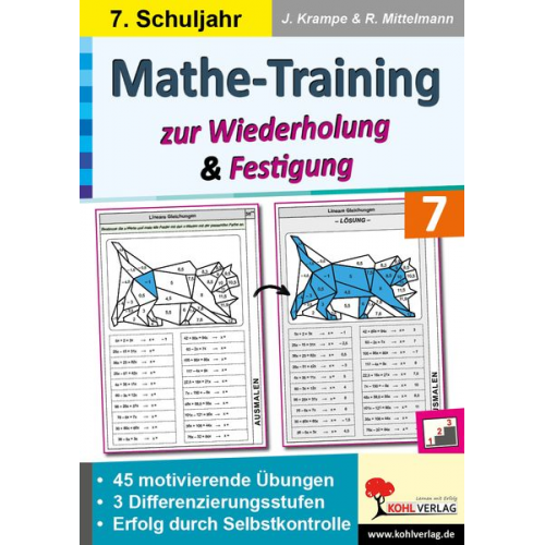 Jörg Krampe Rolf Mittelmann - Mathe-Training zur Wiederholung und Festigung / Klasse 7