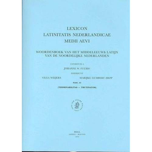 C. Fuchs O. Weijers M. Gumbert-Hepp - Lexicon Latinitatis Nederlandicae Medii Aevi, Fascicle 61