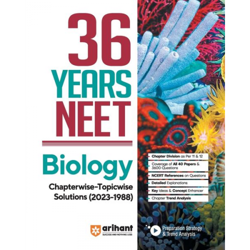 Jorani Debbarma Monika Thakur - 36 Years' Chapterwise Topicwise Solutions NEET Biology 1988-2023