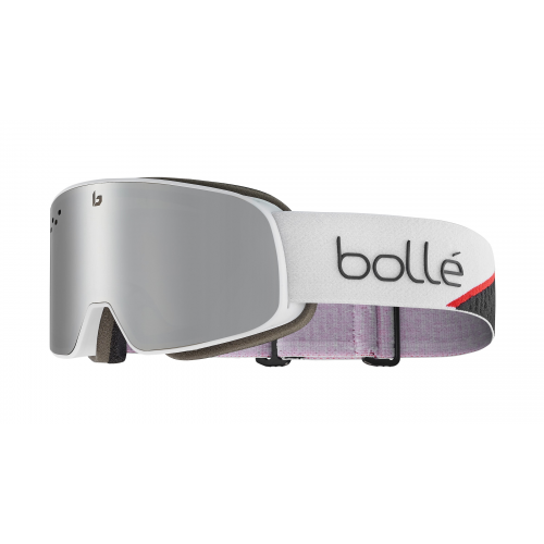 Bollé NEVADA Unisex-Skibrille Vollrand Monoscheibe Kunststoff-Gestell, weiß