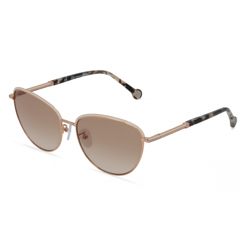 Carolina Herrera CHRSHE161 Damen-Sonnenbrille Vollrand Oval Metall-Gestell, gold