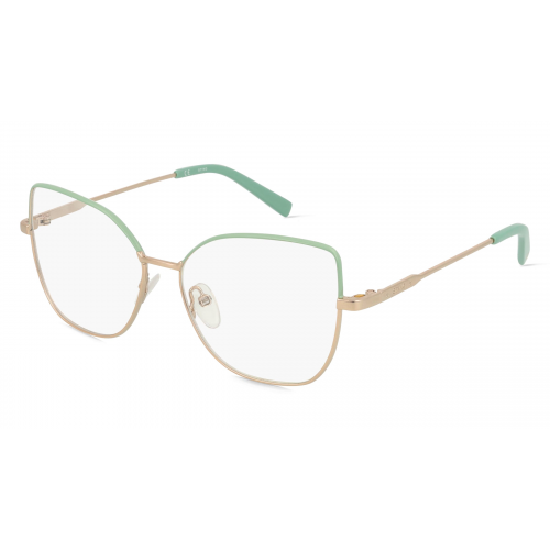 Sting STGVST432 Damen-Brille inkl. Gläser Vollrand Eckig Metall-Gestell 53mm/14mm/135mm, Gold