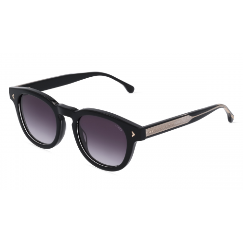 Lozza LOZSL4299 Unisex-Sonnenbrille Vollrand Panto Kunststoff-Gestell, schwarz