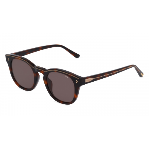 Lozza LOZSL4303 Unisex-Sonnenbrille Vollrand Panto Kunststoff-Gestell, braun