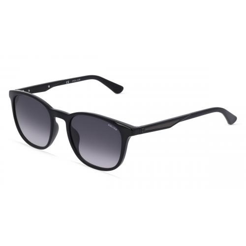 Police POISPLF18 Herren-Sonnenbrille Vollrand Oval Kunststoff-Gestell, schwarz