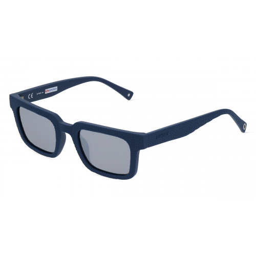 Sting STGSST435 Herren-Sonnenbrille Vollrand Eckig Kunststoff-Gestell, blau