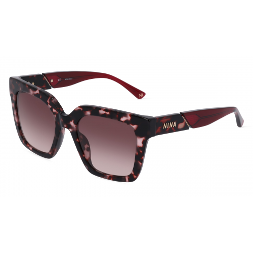 Nina Ricci NRISNR318 Damen-Sonnenbrille Vollrand Eckig Kunststoff-Gestell, pink