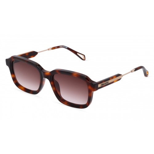 Zadig & Voltaire Z&VSZV335 Herren-Sonnenbrille Vollrand Eckig Kunststoff-Gestell, braun