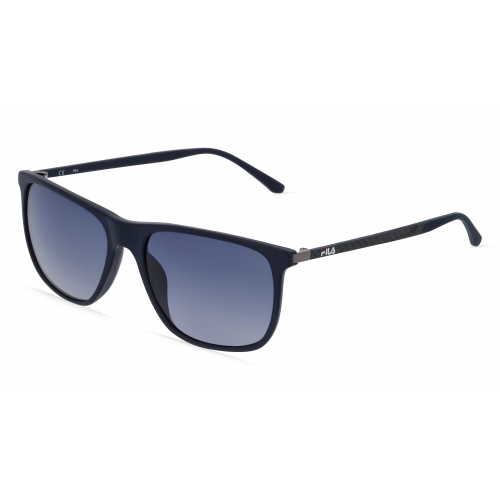 Fila FIASFI299 Herren-Sonnenbrille Vollrand Eckig Kunststoff-Gestell, blau