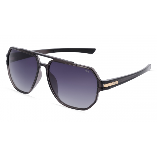 Fila FIASFI301 Herren-Sonnenbrille Vollrand Pilot Kunststoff-Gestell, grau