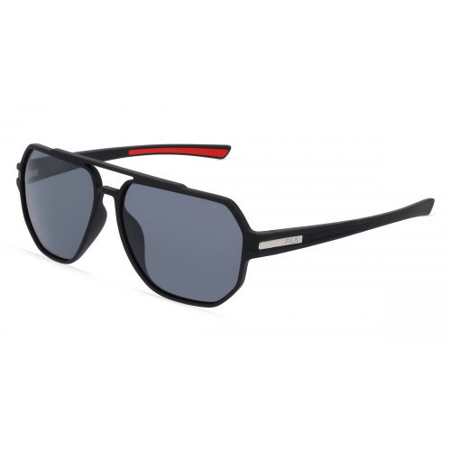 Fila FIASFI301 Herren-Sonnenbrille Vollrand Pilot Kunststoff-Gestell, schwarz