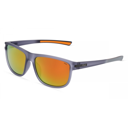 Fila FIASFI302 Unisex-Sonnenbrille Vollrand Eckig Kunststoff-Gestell, grau