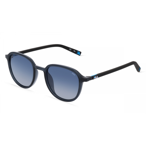 Fila FIASFI313 Herren-Sonnenbrille Vollrand Rund Kunststoff-Gestell, blau